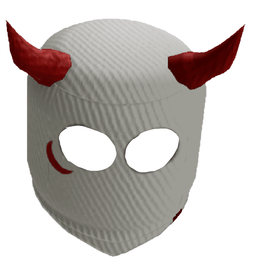 Ski Mask Horns White