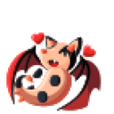 Bat Dragon Cuddle Animated Sticker