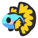 Blue Betta Fish Sticker