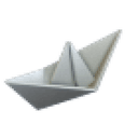 Eco Grey Origami Boat Hat