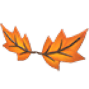 Eco Orange Maple Leaf Mustache