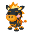 Flaming Zebra Sticker