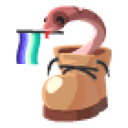 Gay Snake in a Boot Sticker