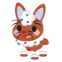 Gingerbread Hare Sticker