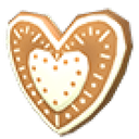 Gingerbread Heart Flying Disc