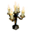Halloween Black Victorian Candlestick Rattle
