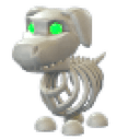 Halloween White Skeleton Dog