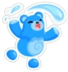 Juggling Water Moon Bear Sticker