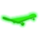 Neon Green Skateboard