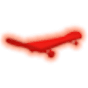 Neon Red Skateboard