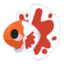 Orange Betta Fish Sticker