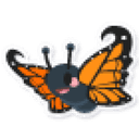 Orange Butterfly Sticker