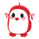 Peppermint Penguin Sticker