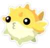 Puckered Up Pufferfish Sticker
