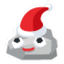 Santa Pet Rock Sticker