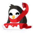 Sledding Penguin Sticker
