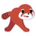 Squished Red Pandorama Sticker