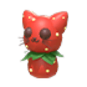 Strawberry Kitty Throw Toy
