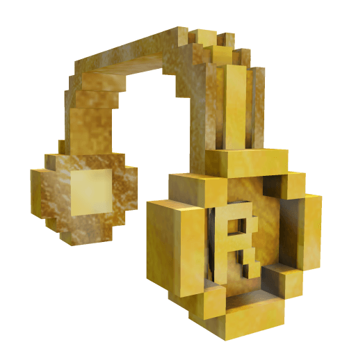 Gold 8-Bit Headphones