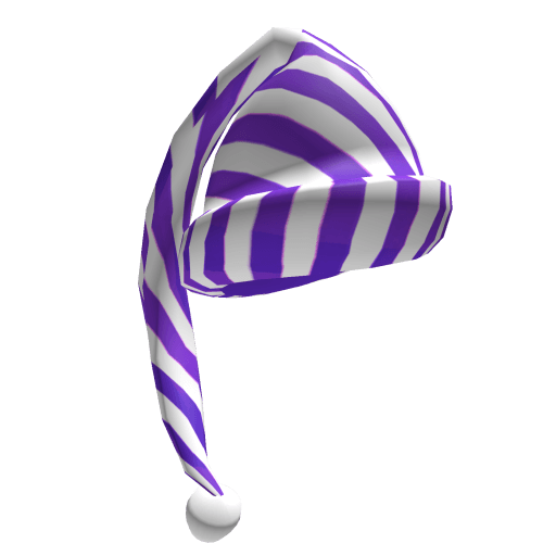 Purple and White Sleep Cap