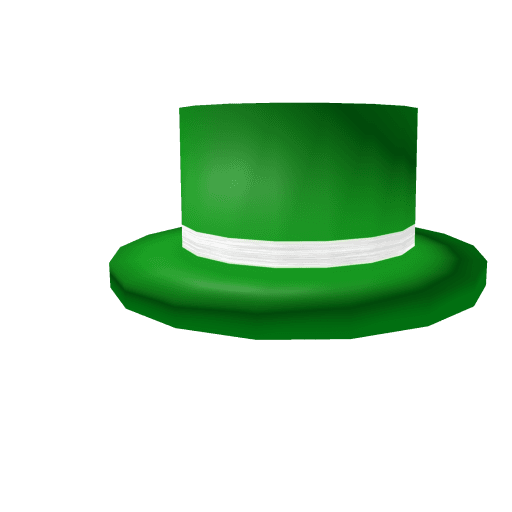 Green Top Hat with White Band