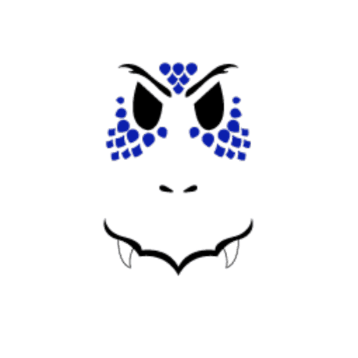 Blue Ultimate Dragon Face