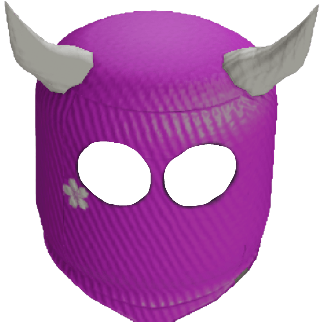 Ski Mask Horns Pink