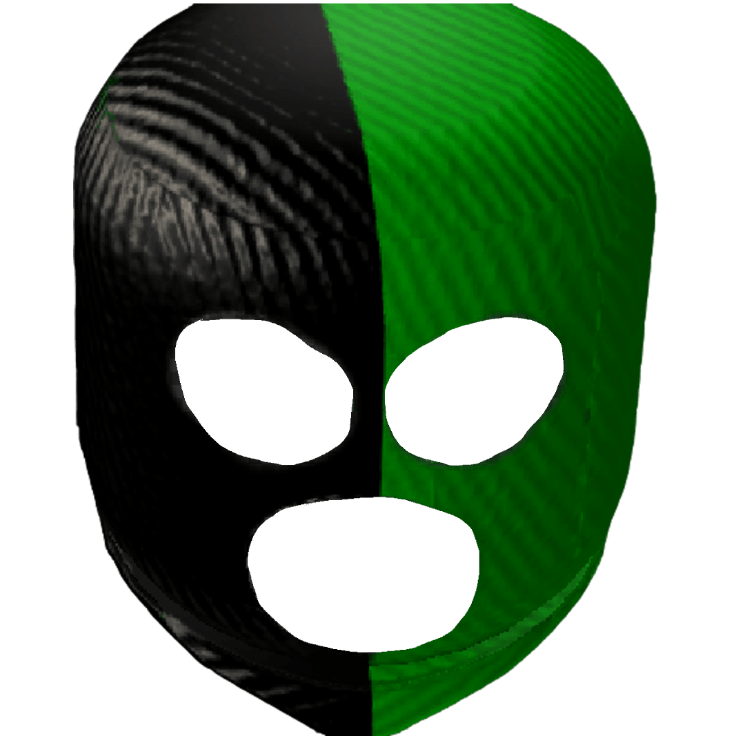 Ski Mask Half Green