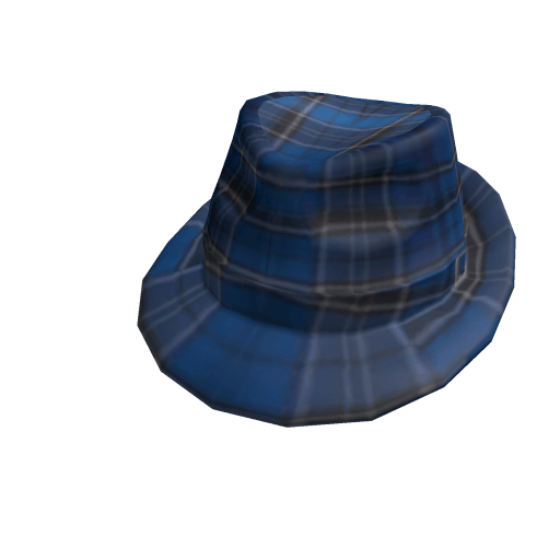 Blue Plaid Fedora
