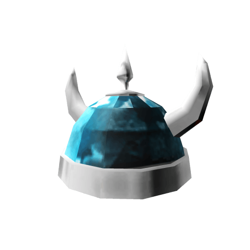 Icy Blue Viking Helm of Frozen Victory