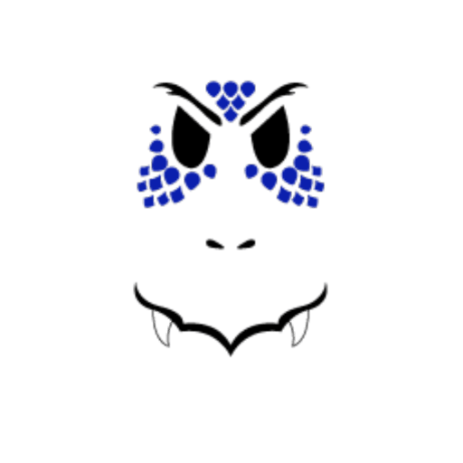 Blue Ultimate Dragon Face