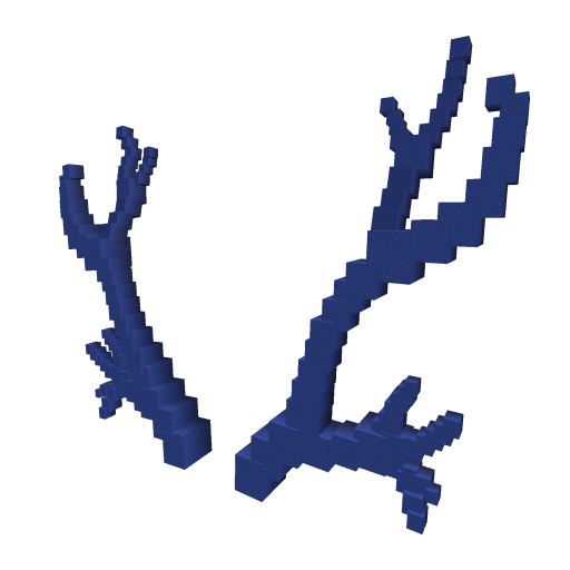 Blue 8-Bit Antlers