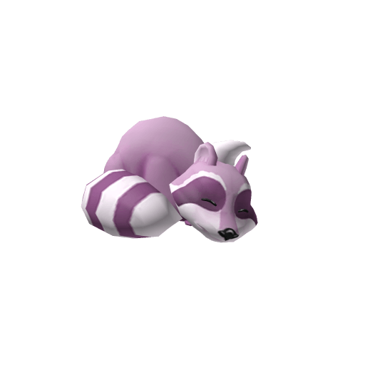 Sleepy Pink Raccoon