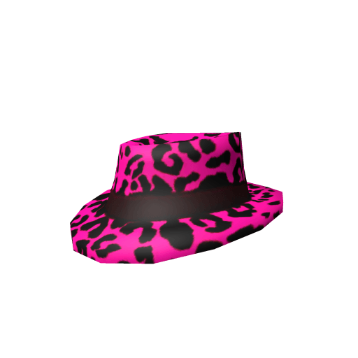 Hot Pink Snow Leopard Fedora
