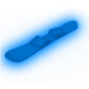 Blue Neon Snowboard