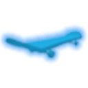 Neon Blue Skateboard